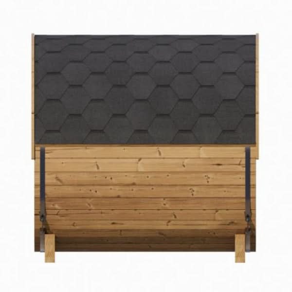 SaunaLife Saunas SaunaLife Model E7G 4 Person Barrel Sauna With Glass Front