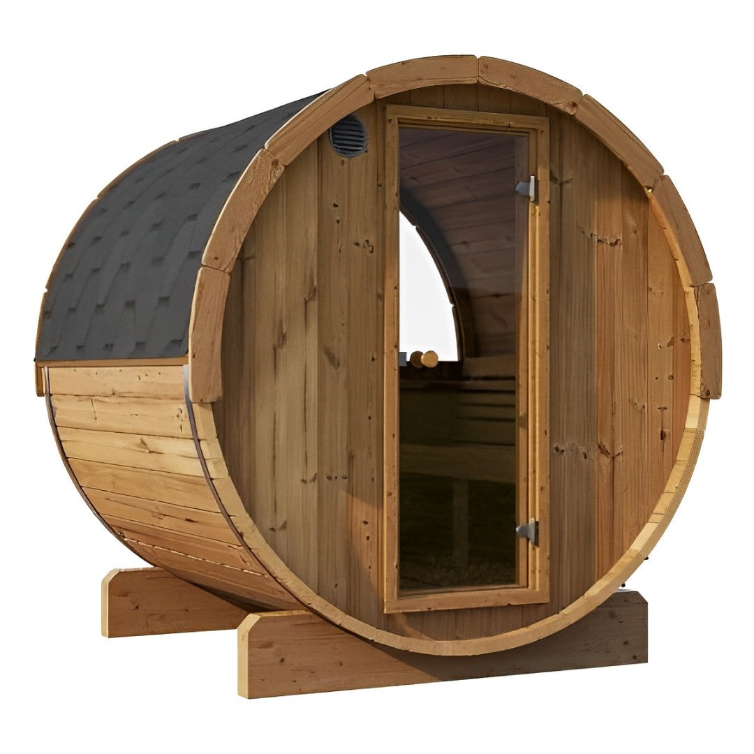 SaunaLife Saunas SaunaLife Model E7W 4 Person Sauna Barrel - Window