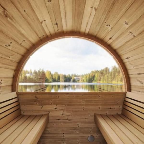 SaunaLife Saunas SaunaLife Model E7W 4 Person Sauna Barrel - Window