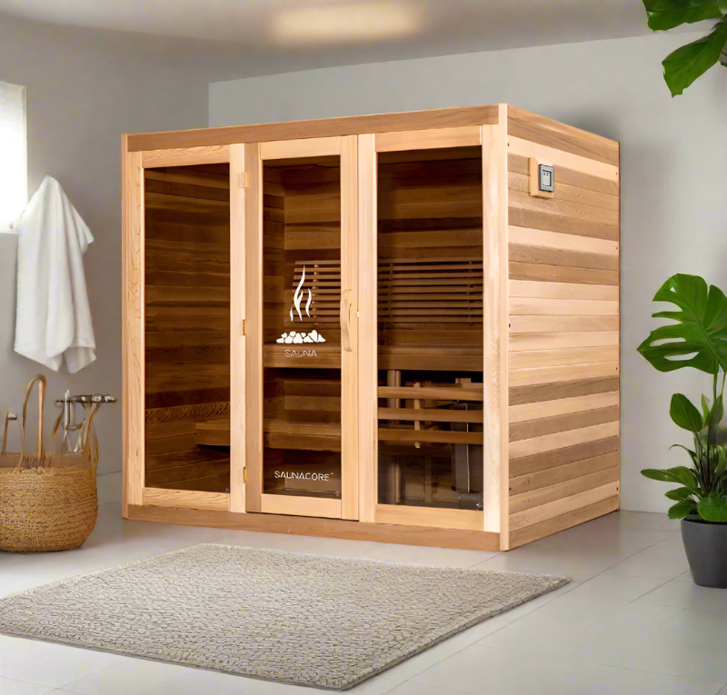 Saunacore Saunas Saunacore Traditional Modular Series C6X8 with Kw 7.5 SE Heater