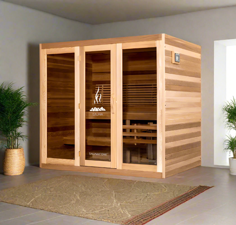 Saunacore Saunas Saunacore Traditional Modular Series C6X9 with Kw 7.5 SE Heater