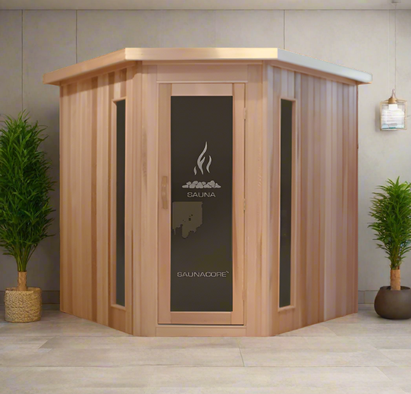 Saunacore Traditional Indoor Sauna Neo-Classic Style Series N8X8 - My Sauna World