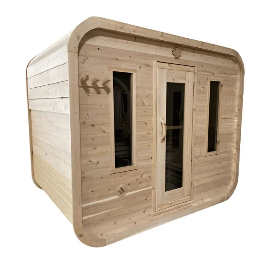 True North Saunas Saunas True North Canadian Made Quattro 4-5 Person Outdoor Traditional Cedar Cube Sauna