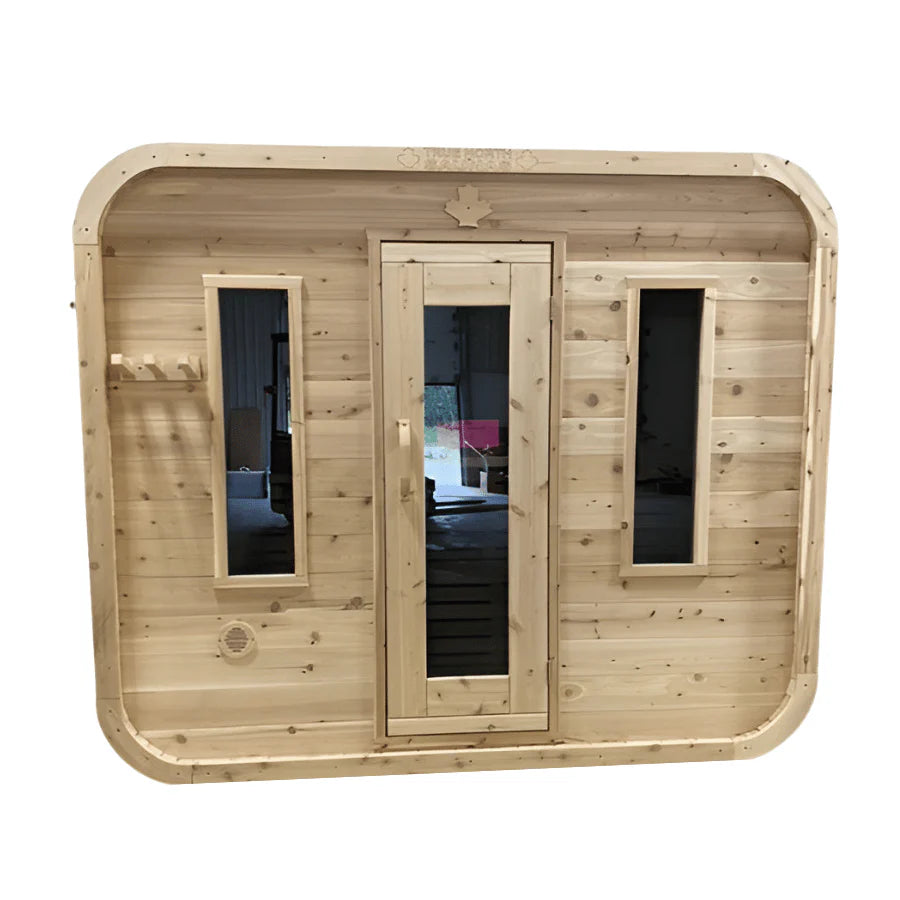 True North Saunas Saunas True North Canadian Made Quattro 4-5 Person Outdoor Traditional Cedar Cube Sauna