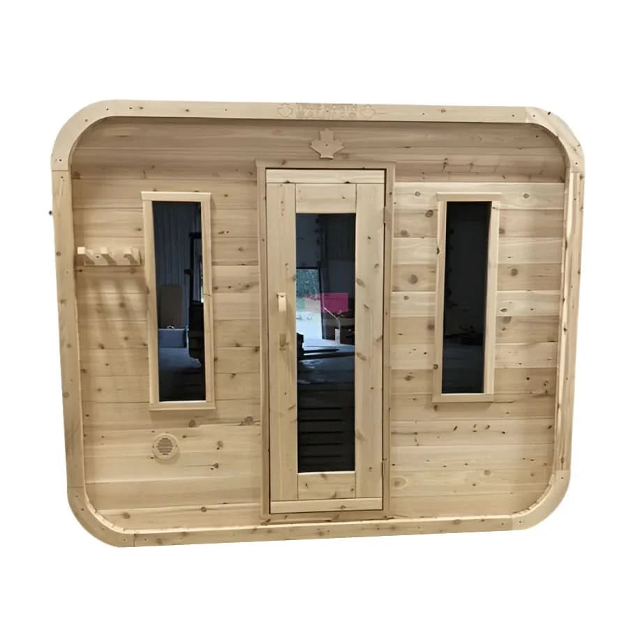 True North Saunas Saunas True North Canadian Made Quattro 4-5 Person Outdoor Traditional Cedar Cube Sauna