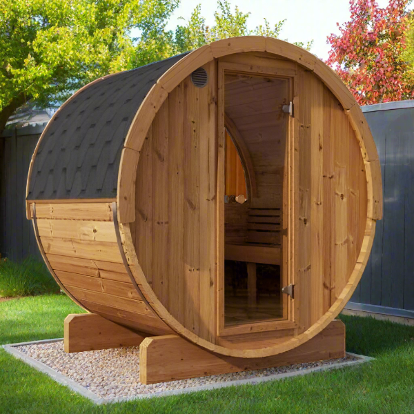 SaunaLife Saunas SaunaLife Model E6W 3 Person Sauna Barrel - Window