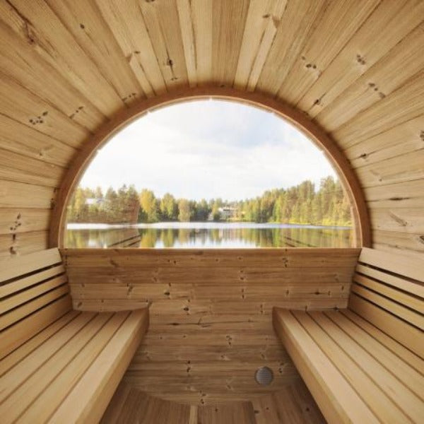 SaunaLife Saunas SaunaLife Model E6W 3 Person Sauna Barrel - Window