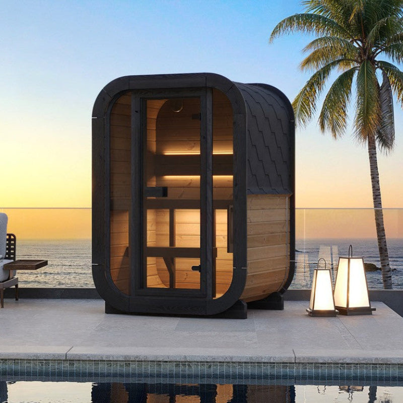 SaunaLife Saunas SaunaLife Model CL3G 2 Person Cube-Series Outdoor Sauna Kit