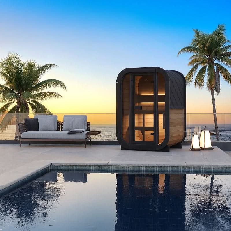 SaunaLife Saunas SaunaLife Model CL3G 2 Person Cube-Series Outdoor Sauna Kit