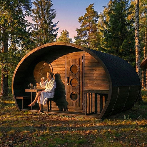 SaunaLife Saunas SaunaLife Model G11B 8 Person Garden Series Outdoor Home Suite Sauna Kit (Paint Included)