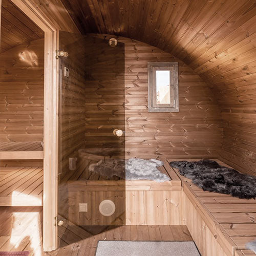 SaunaLife Saunas SaunaLife Model G11B 8 Person Garden Series Outdoor Home Suite Sauna Kit (Paint Included)