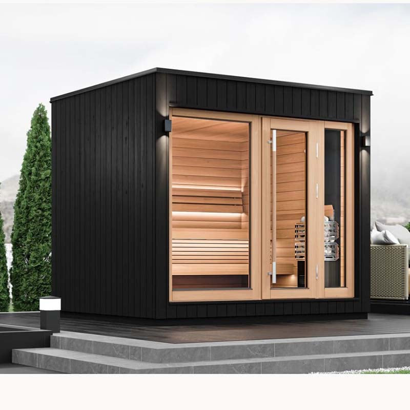 SaunaLife Model G7 6 Person Garden Series Pre-Assembled Outdoor Home Sauna