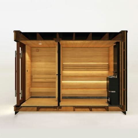 Saunum Saunas Saunum AirCube 3-Person Double AirCube Series Outdoor Cabin Sauna