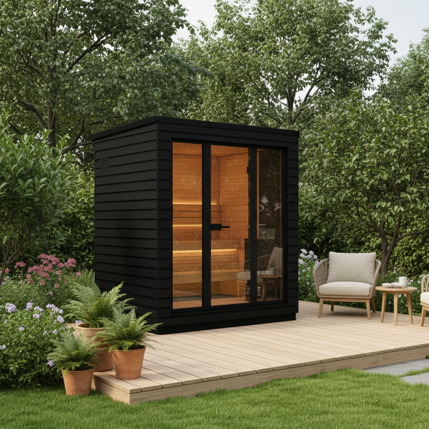 Saunum Saunas Saunum Classic 2-3 Person Mini Outdoor Cabin Sauna