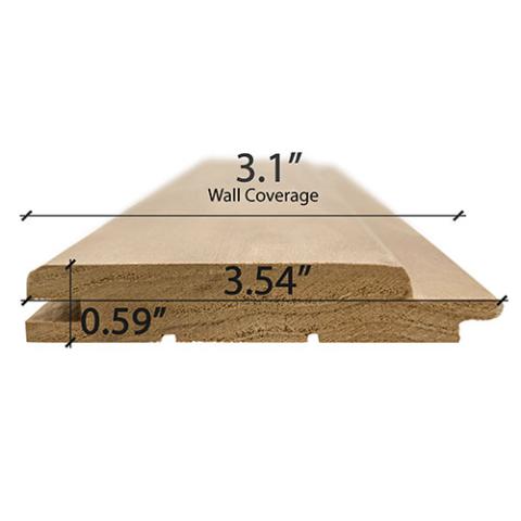 Prosaunas Thermo-Aspen 1x4 T&G STP Wall Cladding
