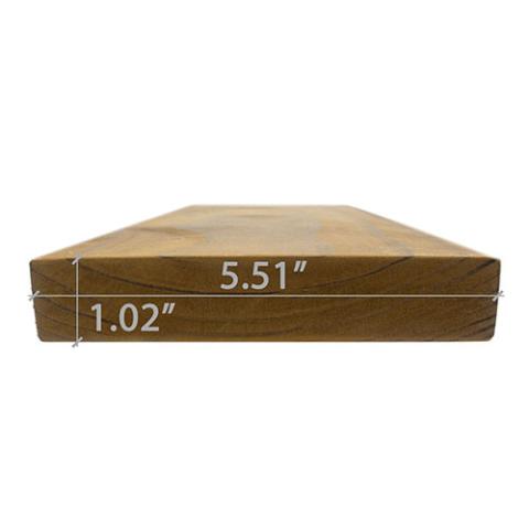Prosaunas Thermo-Radiata Pine 2x6 S4SEE SHP Bench Material
