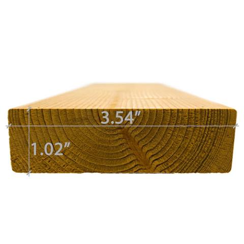 Prosaunas Thermo-Spruce 2x4 S4SEE SHP Bench Material