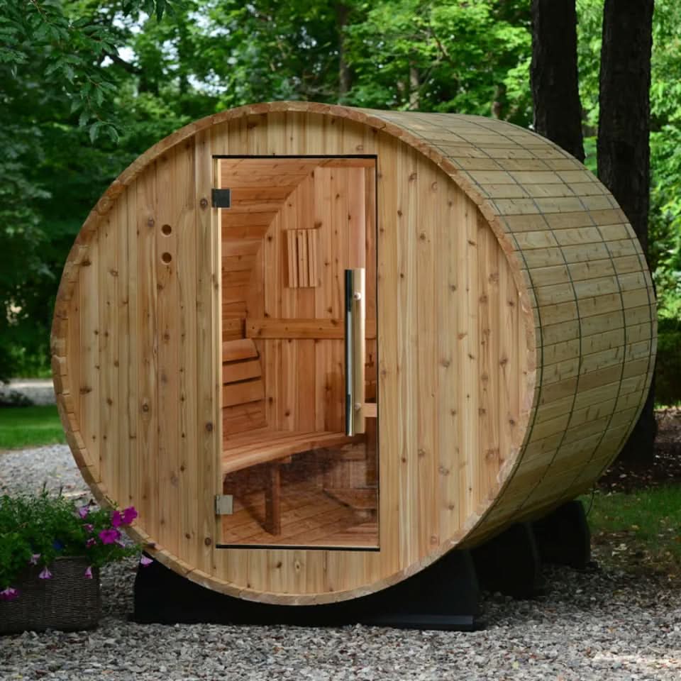 Almost Heaven Saunas Almost Heaven Kenova 4-6 Person 6′ x 7′ Barrel Sauna