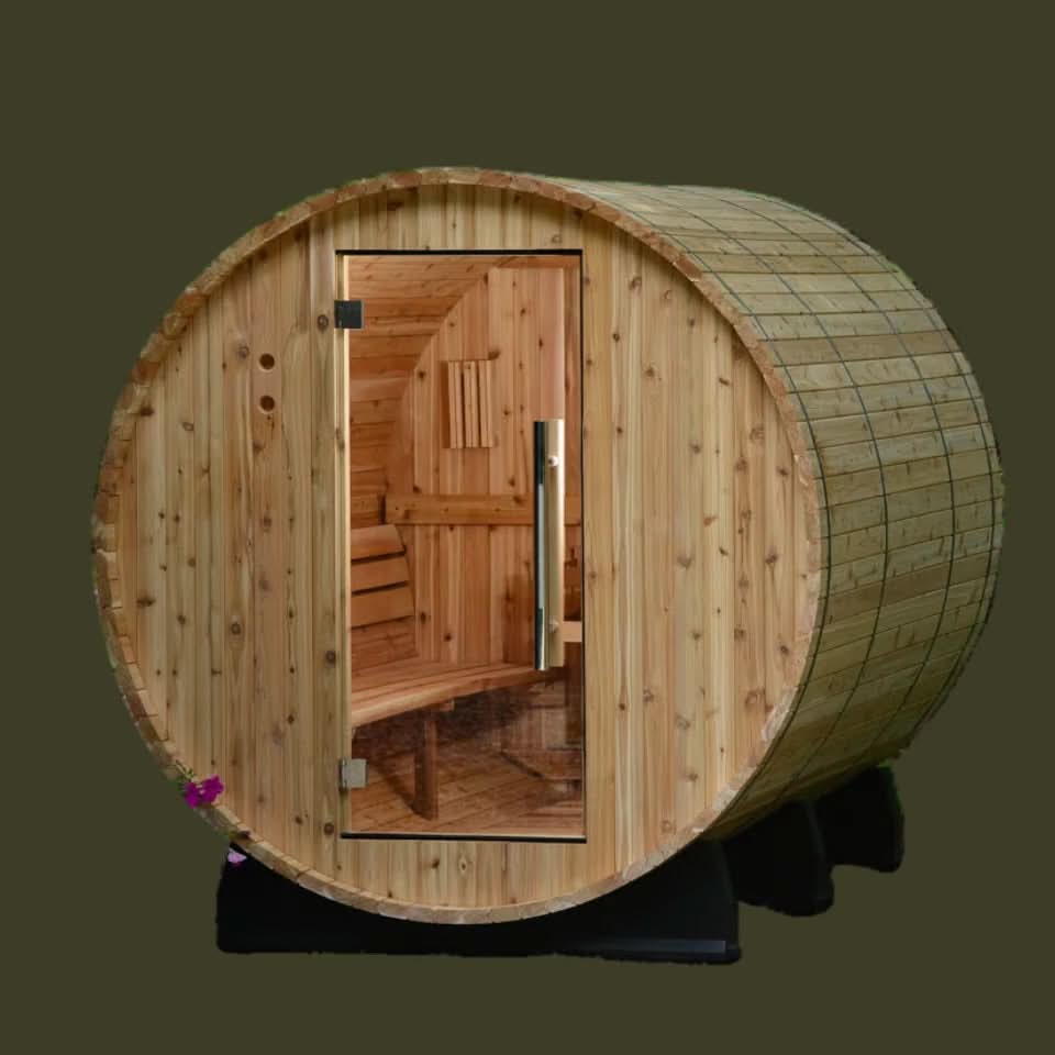 Almost Heaven Saunas Almost Heaven Kenova 4-6 Person 6′ x 7′ Barrel Sauna