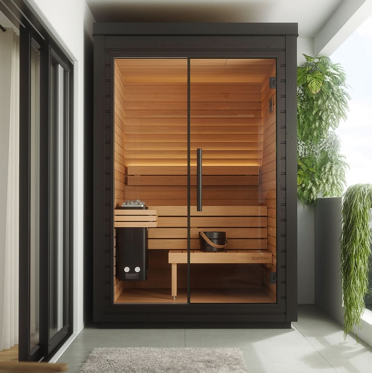 Auroom Saunas Auroom Mira S 1-2 Person Outdoor Modular Cabin Sauna Kit