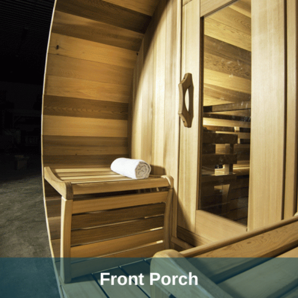 Dundalk LeisureCraft Saunas Dundalk LeisureCraft Clear Cedar Panoramic View 6 Person Barrel Sauna