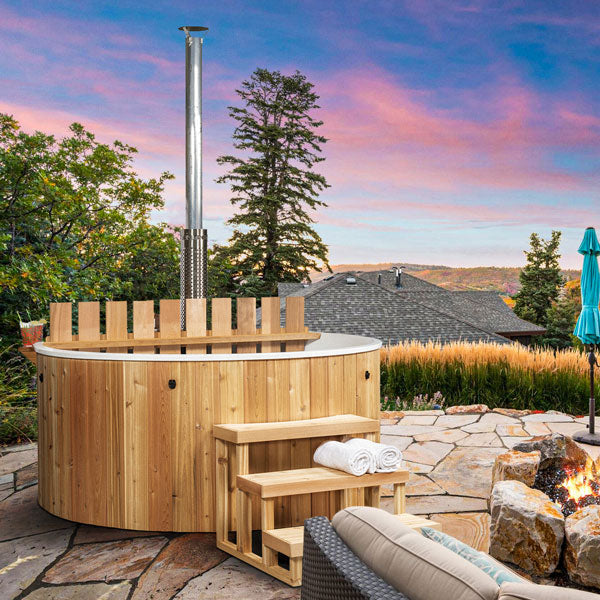 Dundalk LeisureCraft Hot Tubs Dundalk LeisureCraft The Evolution Cedar Hot Plunge Tub 7'