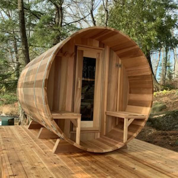 Dundalk LeisureCraft Saunas Dundalk LeisureCraft Clear Red Cedar Barrel Sauna