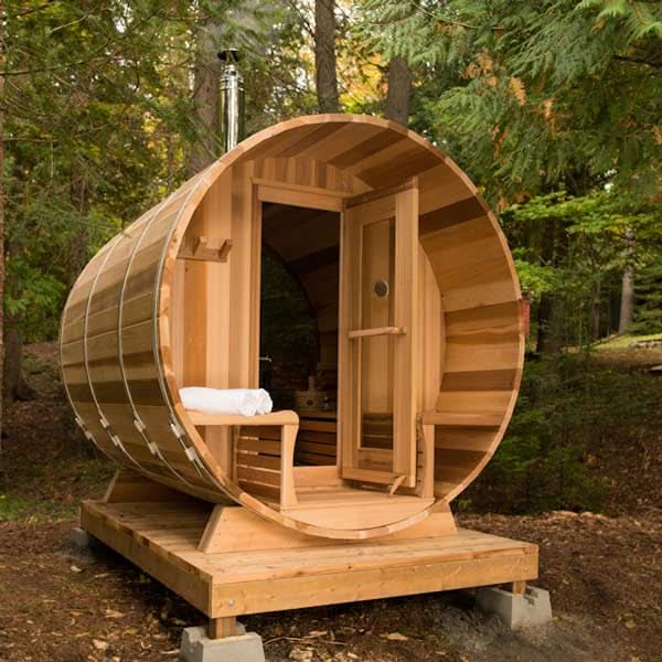 Dundalk LeisureCraft Saunas Dundalk LeisureCraft Clear Red Cedar Barrel Sauna