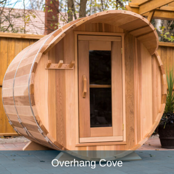 Dundalk LeisureCraft Saunas Dundalk LeisureCraft Panoramic View Knotty Cedar Barrel Sauna