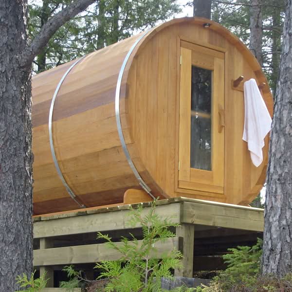 Dundalk LeisureCraft Saunas Dundalk LeisureCraft Clear Red Cedar Barrel Sauna