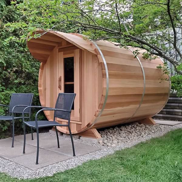 Dundalk LeisureCraft Saunas Dundalk LeisureCraft Clear Red Cedar Barrel Sauna