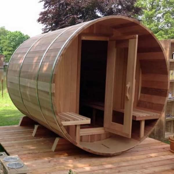 Dundalk LeisureCraft Saunas Dundalk LeisureCraft Clear Red Cedar Barrel Sauna