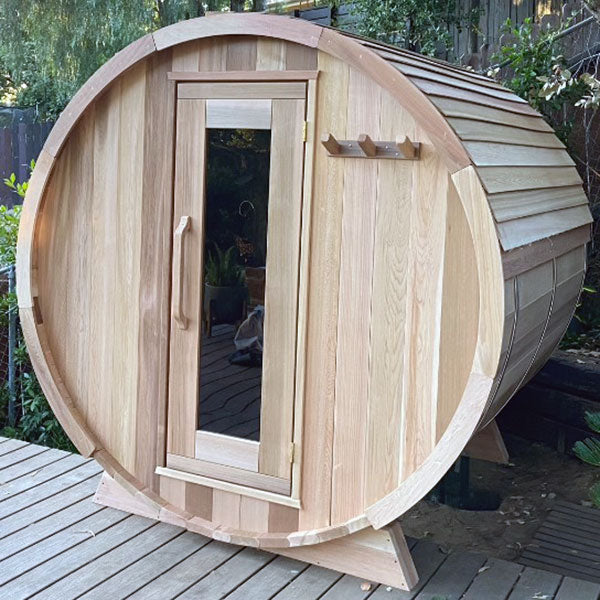 Dundalk LeisureCraft Saunas Dundalk LeisureCraft Clear Red Cedar Barrel Sauna