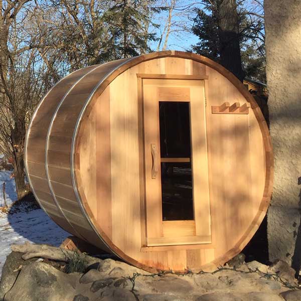 Dundalk LeisureCraft Saunas Dundalk LeisureCraft Clear Red Cedar Barrel Sauna