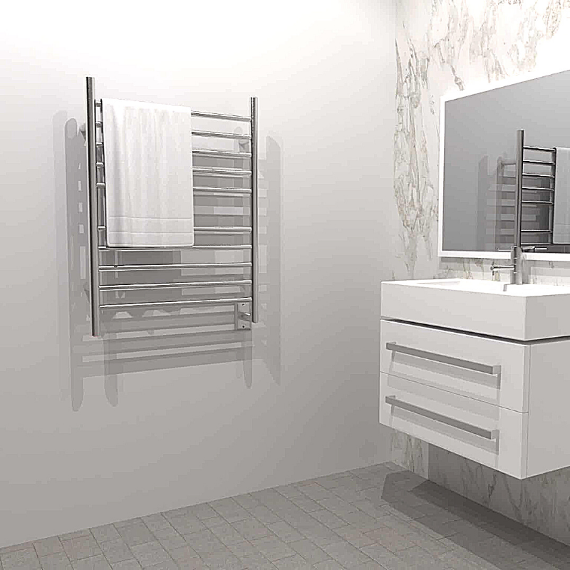 Amba Towel Racks Amba Radiant Hardwired + Plug-in Combo Straight 10 Bar Towel Warmer