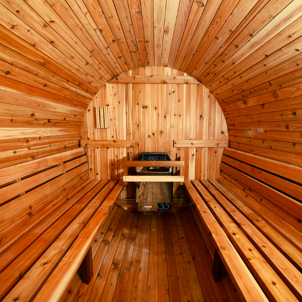Almost Heaven Outdoor Sauna Almost Heaven Audra 2-4 Person Canopy Barrel Sauna