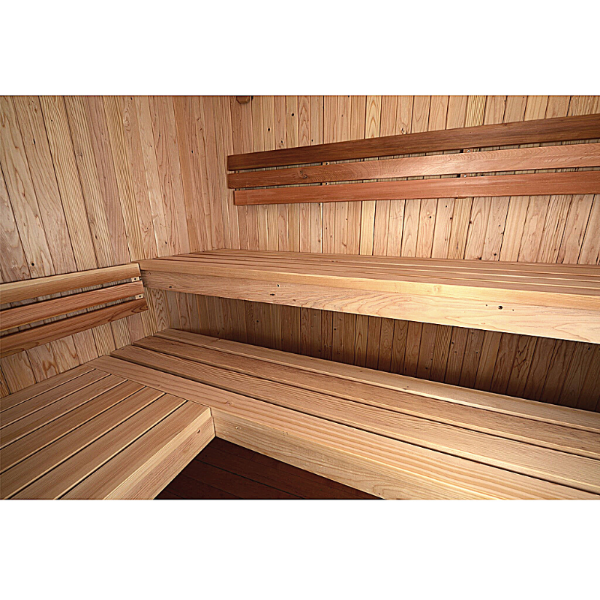 The Bench inside the Almost Heaven Bridgeport 6-Persons Indoor Sauna
