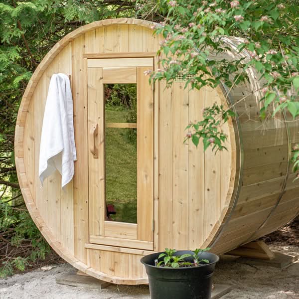 Dundalk LeisureCraft Saunas Dundalk LeisureCraft Canadian Timber Harmony 3-4 Person Barrel Sauna