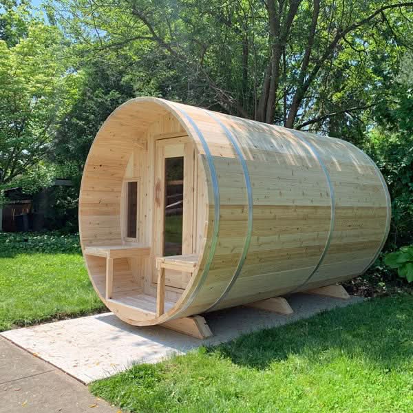 Dundalk LeisureCraft Saunas Dundalk LeisureCraft Canadian Timber Tranquility 4-5 Person Barrel Sauna CTC2345