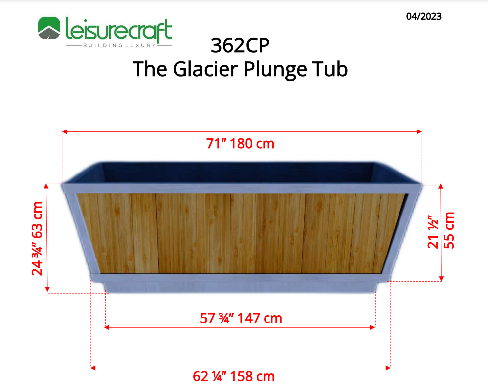 Dundalk LeisureCraft Cold Plunge Tubs Dundalk LeisureCraft The Glacier Cold Plunge Tub - Knotty Red Cedar