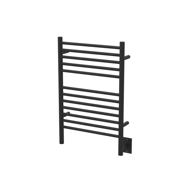 Amba Towel Racks ESMB - Matte Black Amba Jeeves Model E Straight 12 Bar Hardwired Towel Warmer
