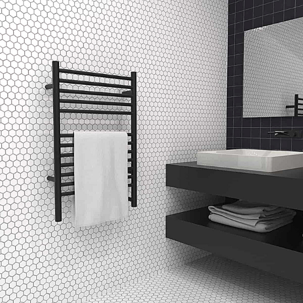 Amba Towel Racks Amba Jeeves Model E Straight 12 Bar Hardwired Towel Warmer