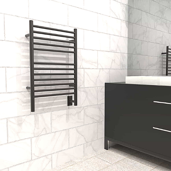 Amba Towel Racks Amba Jeeves Model E Straight 12 Bar Hardwired Towel Warmer