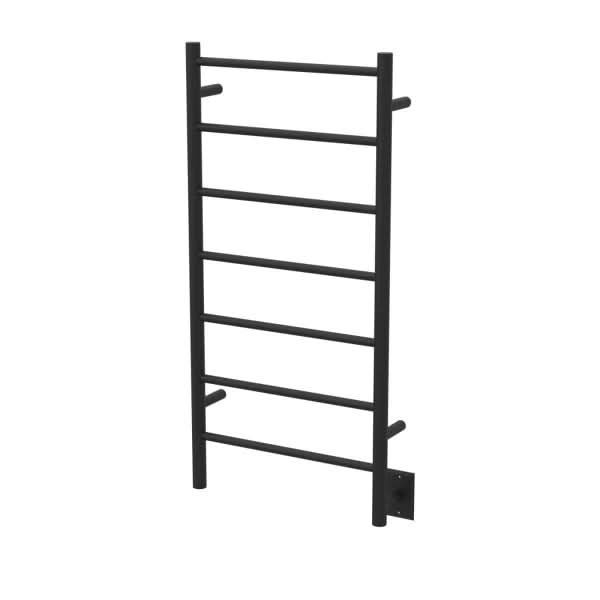 Amba Towel Racks FSMB - Matte Black Amba Jeeves Model F Straight 7 Bar Hardwired Drying Rack