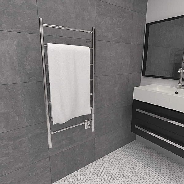 Amba Jeeves F-STRAIGHT Heated Towel Rack - My Sauna World