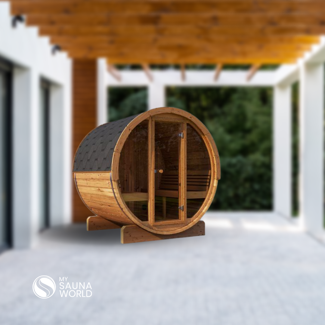 Forever Saunas Saunas Forever Saunas Thermally Treated 4-Person Sauna With Full Front Glass View - Ready to Ship!