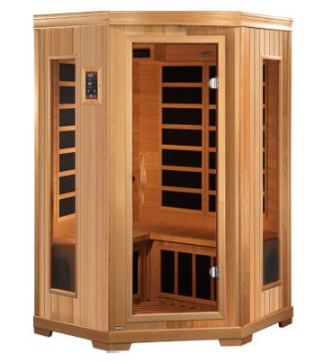 Golden Designs 3 Person Corner Carbon Far Infrared Sauna GDI 3356 01