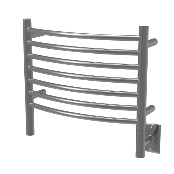 Amba Towel Racks HCB - Brushed Amba Jeeves Model H Curved 7 Bar Hardwired Towel Warmer