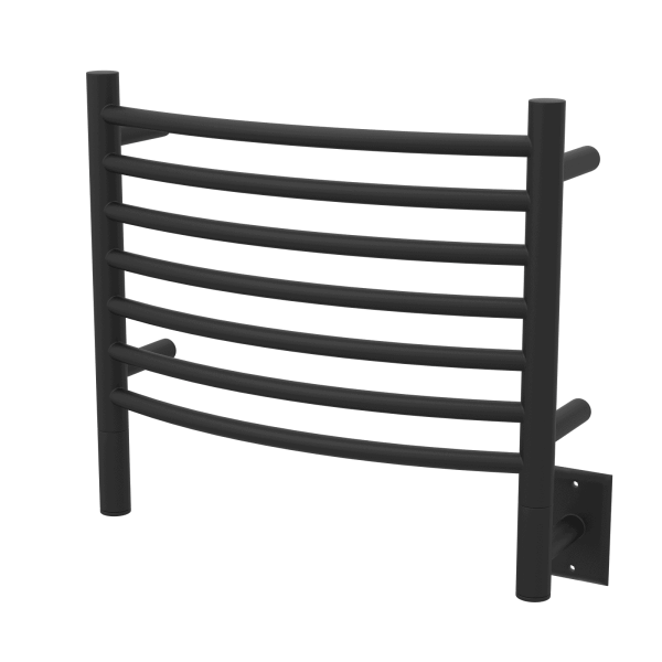Amba Towel Racks HCMB - Matte Black Amba Jeeves Model H Curved 7 Bar Hardwired Towel Warmer