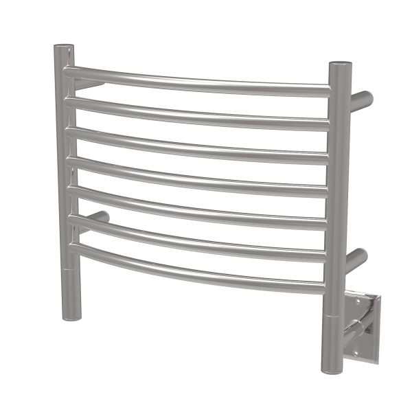Amba Towel Racks HCP - Polished Amba Jeeves Model H Curved 7 Bar Hardwired Towel Warmer